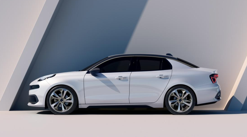 Illustration for article titled Lynk & Co's New Concept Car Is This Strangely Thick-Looking Sedan